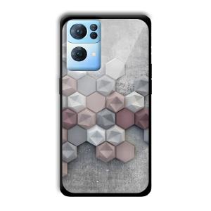 Blocks of Grey Customized Printed Glass Back Cover for Oppo Reno 7 Pro