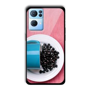 Coffee Beans Customized Printed Glass Back Cover for Oppo Reno 7 Pro