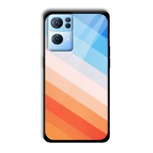 Colorful Stripes Customized Printed Glass Back Cover for Oppo Reno 7 Pro