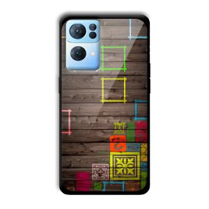 Wooden Pattern Customized Printed Glass Back Cover for Oppo Reno 7 Pro