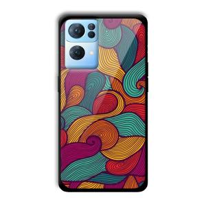 Curved Colors Customized Printed Glass Back Cover for Oppo Reno 7 Pro