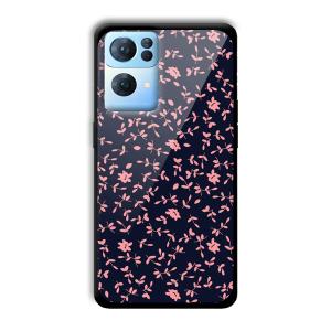 Little Pink Petals Customized Printed Glass Back Cover for Oppo Reno 7 Pro
