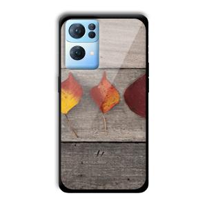 Rusty Leaves Customized Printed Glass Back Cover for Oppo Reno 7 Pro