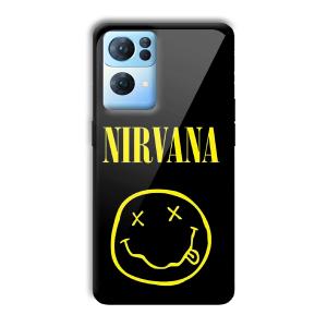 Nirvana Emoji Customized Printed Glass Back Cover for Oppo Reno 7 Pro