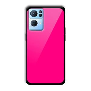Neon Pink Customized Printed Glass Back Cover for Oppo Reno 7 Pro