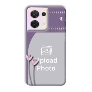 Lilac Pattern Customized Printed Back Cover for Oppo Reno 8
