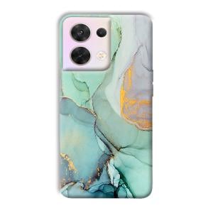 Green Marble Phone Customized Printed Back Cover for Oppo Reno 8