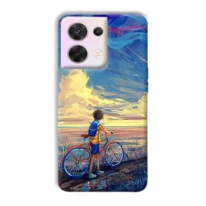 Boy & Sunset Phone Customized Printed Back Cover for Oppo Reno 8
