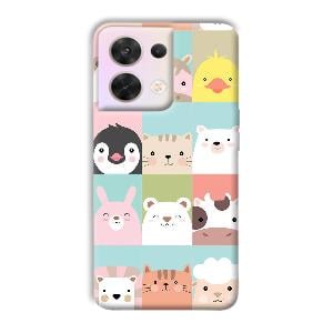 Kittens Phone Customized Printed Back Cover for Oppo Reno 8