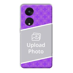Purple Design Customized Printed Back Cover for Oppo Reno8 T 5G