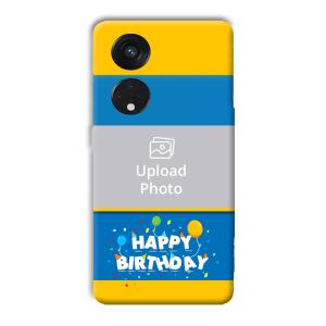 Happy Birthday Customized Printed Back Cover for Oppo Reno8 T 5G
