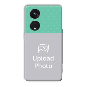 Green Hearts Customized Printed Back Cover for Oppo Reno8 T 5G