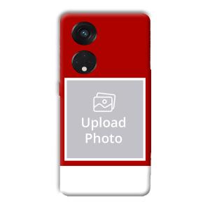 Red & White Customized Printed Back Cover for Oppo Reno8 T 5G