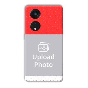 Red White Customized Printed Back Cover for Oppo Reno8 T 5G