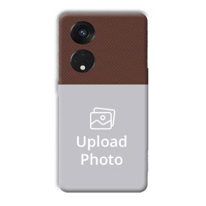 Brown Customized Printed Back Cover for Oppo Reno8 T 5G