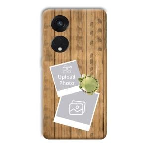 Wooden Photo Collage Customized Printed Back Cover for Oppo Reno8 T 5G