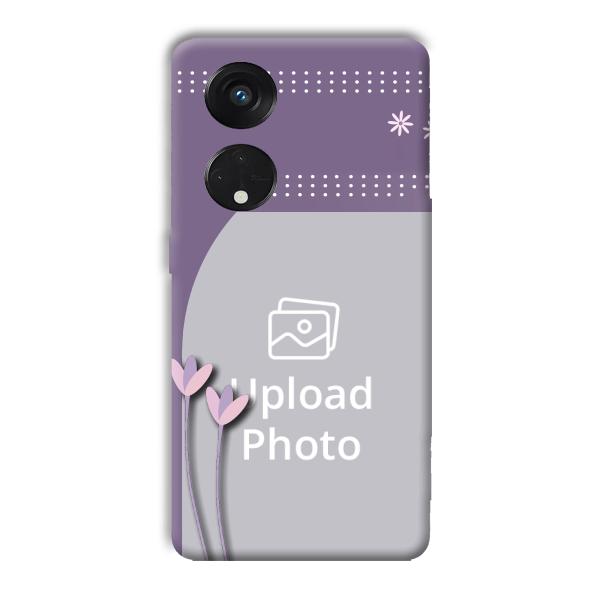 Lilac Pattern Customized Printed Back Cover for Oppo Reno8 T 5G