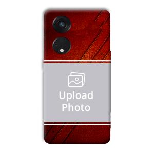 Solid Red Customized Printed Back Cover for Oppo Reno8 T 5G