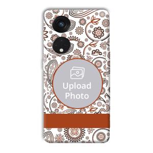 Henna Art Customized Printed Back Cover for Oppo Reno8 T 5G