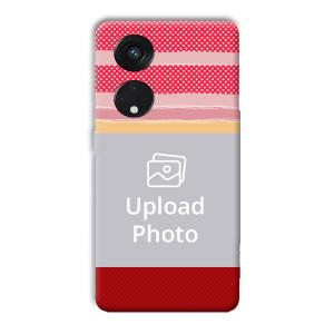 Red Pink Design Customized Printed Back Cover for Oppo Reno8 T 5G
