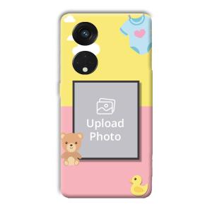 Teddy Bear Baby Design Customized Printed Back Cover for Oppo Reno8 T 5G