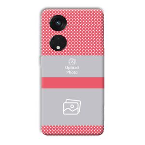 Pink Polka Customized Printed Back Cover for Oppo Reno8 T 5G