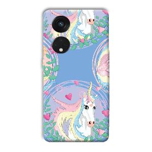 Unicorn Phone Customized Printed Back Cover for Oppo Reno8 T 5G