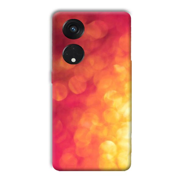 Red Orange Phone Customized Printed Back Cover for Oppo Reno8 T 5G