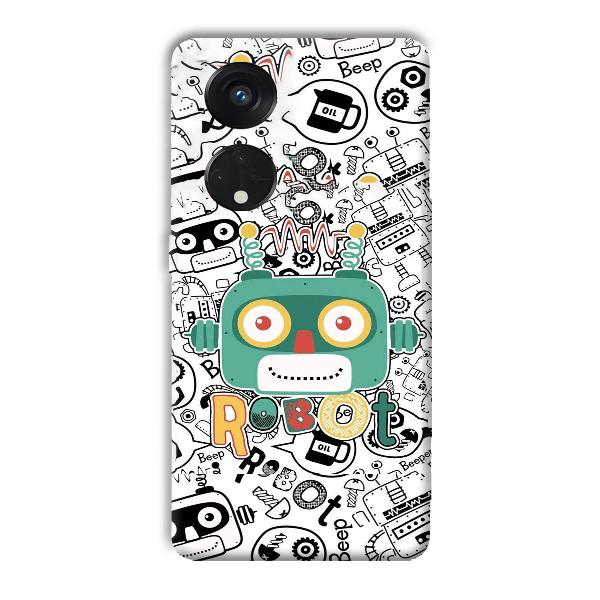 Animated Robot Phone Customized Printed Back Cover for Oppo Reno8 T 5G