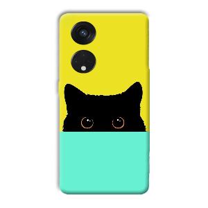 Black Cat Phone Customized Printed Back Cover for Oppo Reno8 T 5G