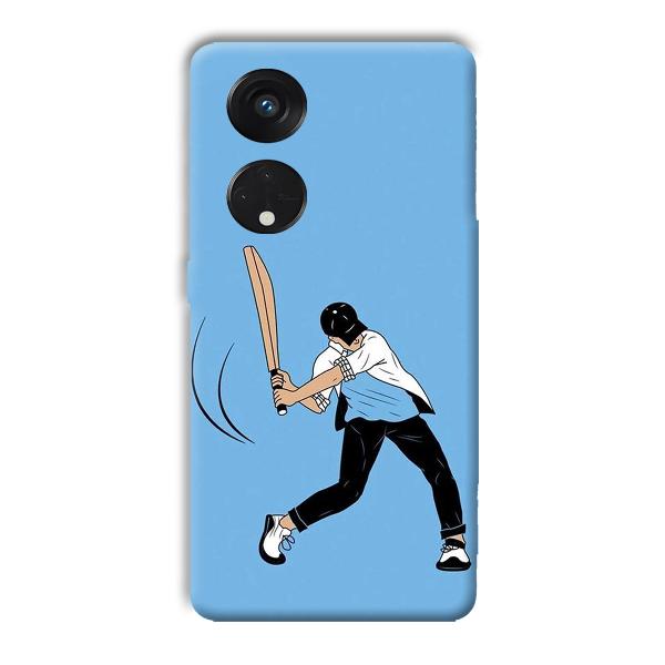 Cricketer Phone Customized Printed Back Cover for Oppo Reno8 T 5G