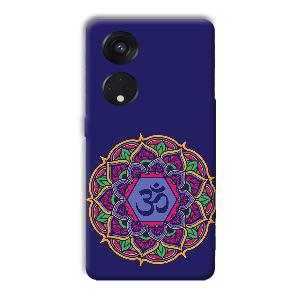 Blue Om Design Phone Customized Printed Back Cover for Oppo Reno8 T 5G