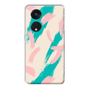 Pinkish Blue Phone Customized Printed Back Cover for Oppo Reno8 T 5G