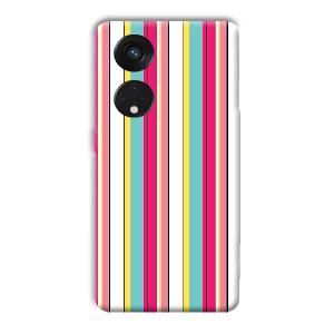 Lines Pattern Phone Customized Printed Back Cover for Oppo Reno8 T 5G