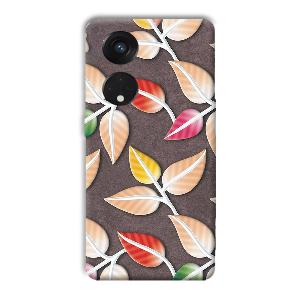 Leaves Phone Customized Printed Back Cover for Oppo Reno8 T 5G