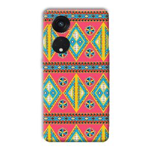 Colorful Rhombus Phone Customized Printed Back Cover for Oppo Reno8 T 5G