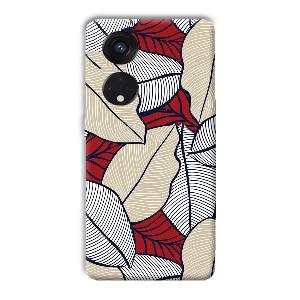 Leafy Pattern Phone Customized Printed Back Cover for Oppo Reno8 T 5G