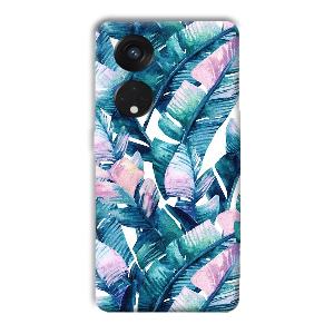 Banana Leaf Phone Customized Printed Back Cover for Oppo Reno8 T 5G
