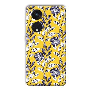 Yellow Fabric Design Phone Customized Printed Back Cover for Oppo Reno8 T 5G