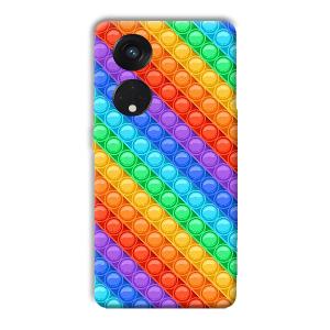 Colorful Circles Phone Customized Printed Back Cover for Oppo Reno8 T 5G