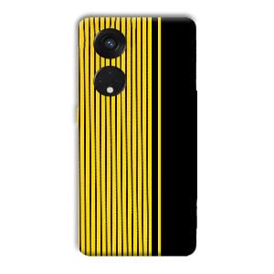 Yellow Black Design Phone Customized Printed Back Cover for Oppo Reno8 T 5G