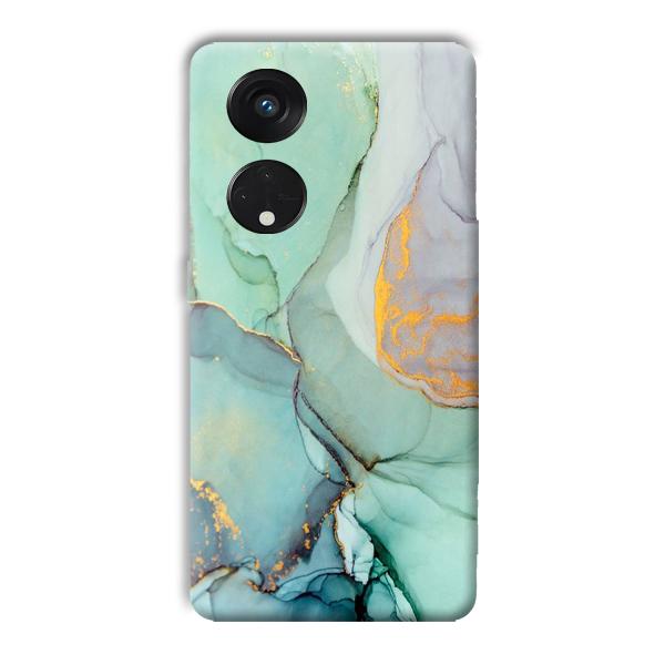 Green Marble Phone Customized Printed Back Cover for Oppo Reno8 T 5G