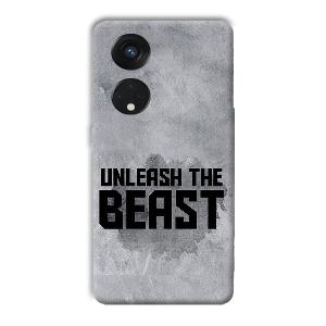 Unleash The Beast Phone Customized Printed Back Cover for Oppo Reno8 T 5G