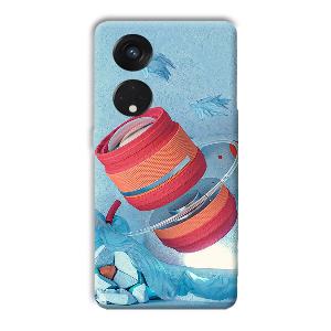 Blue Design Phone Customized Printed Back Cover for Oppo Reno8 T 5G
