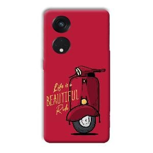 Life is Beautiful  Phone Customized Printed Back Cover for Oppo Reno8 T 5G