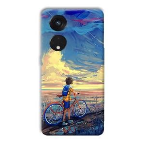 Boy & Sunset Phone Customized Printed Back Cover for Oppo Reno8 T 5G