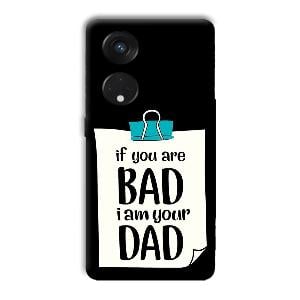 Dad Quote Phone Customized Printed Back Cover for Oppo Reno8 T 5G