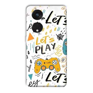 Let's Play Phone Customized Printed Back Cover for Oppo Reno8 T 5G