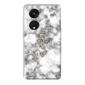 Grey White Design Phone Customized Printed Back Cover for Oppo Reno8 T 5G