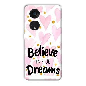 Believe Phone Customized Printed Back Cover for Oppo Reno8 T 5G